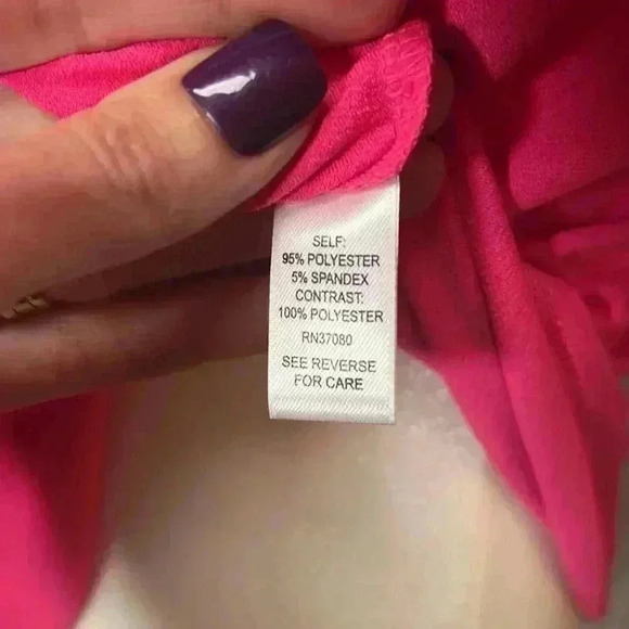 Cato Scoop Neck Flutter Sleeve Top Size Small Hot Pink NWT - Picture 5 of 8